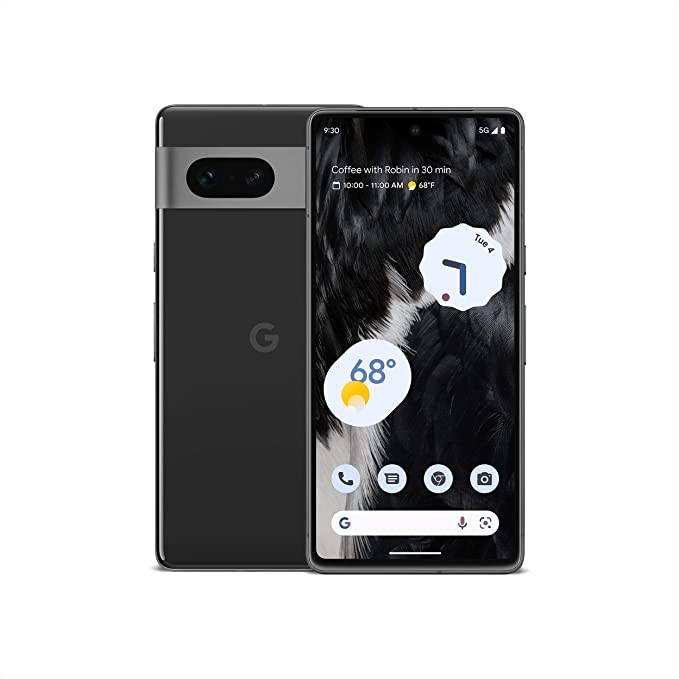 Google Pixel 7-5G Android Phone - Unlocked smartphone with telephoto lens, wide-angle lens and 24-hour battery - 128GB - Obsidian