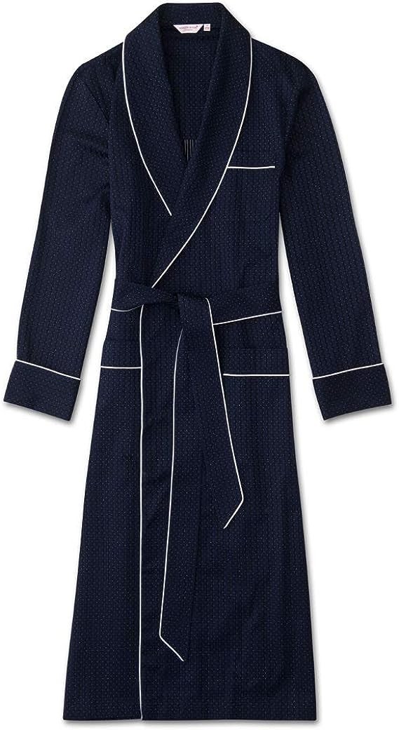 Derek Rose Men's Royal Piped Pure Cotton Robe