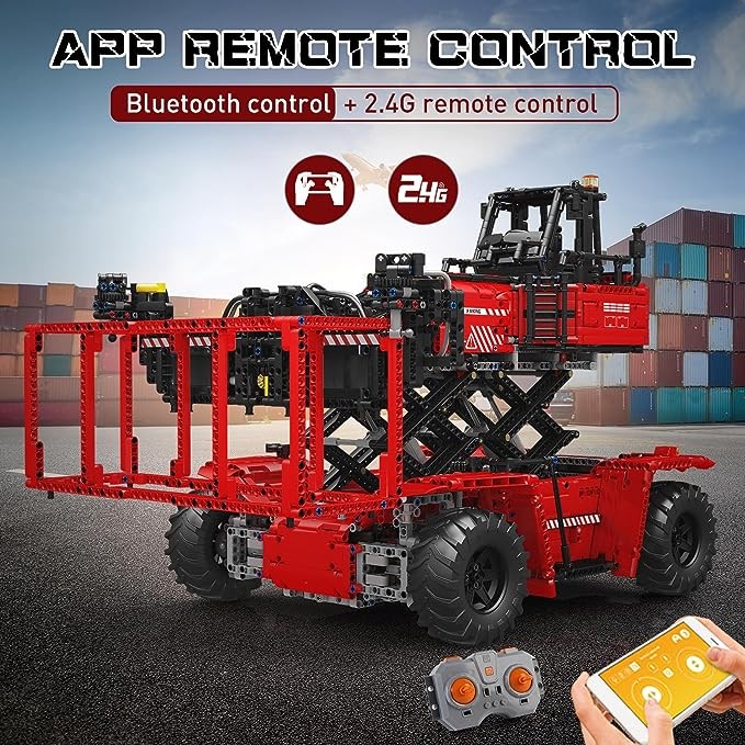 Mould King 17030 Container Truck Block Kits Model, MOC Building Blocks Set to Build, Gift for Kids Age 8+/Adult Collections Enthusiasts(4878 Pieces with Motor/APP Remote Control)